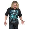 Black - Side - Spiral Direct Unisex Adult Ghost Skull Short-Sleeved T-Shirt