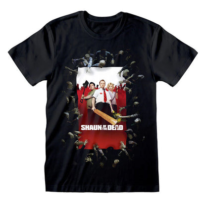 Black - Front - Shaun Of The Dead Unisex Adult Poster T-Shirt