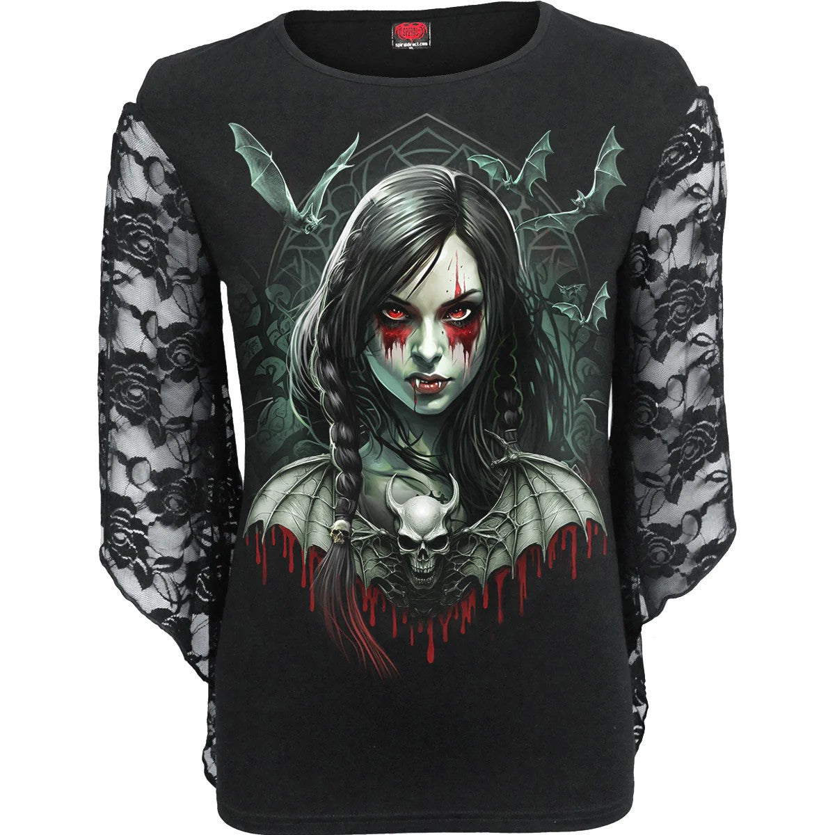 Black - Front - Spiral Direct Womens-Ladies Hallow´s Eve Long-Sleeved T-Shirt
