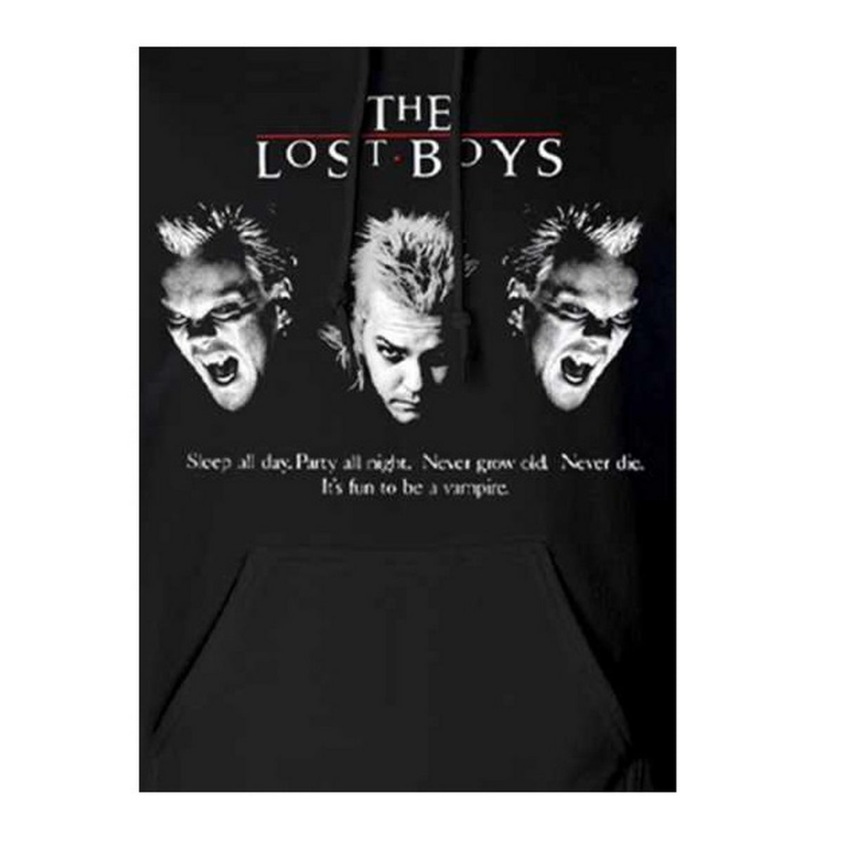 Black - Back - The Lost Boys Unisex Adult David Triptych Hoodie