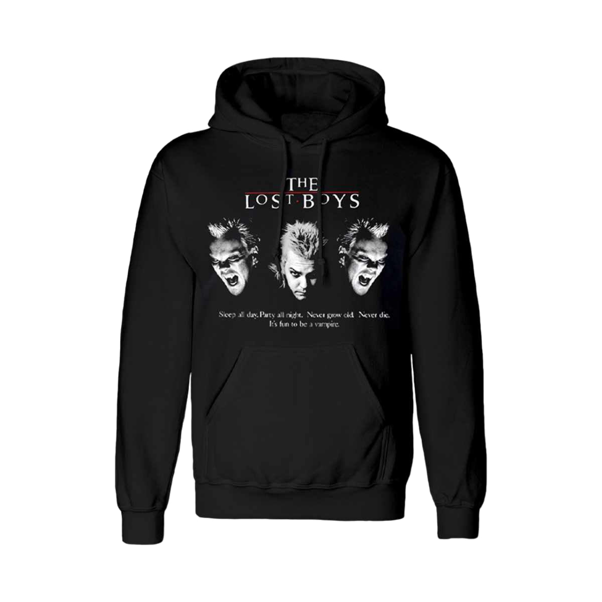 Black - Front - The Lost Boys Unisex Adult David Triptych Hoodie