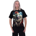 Black - Side - Spiral Direct Unisex Adult Santa Clown Back Print Short-Sleeved T-Shirt