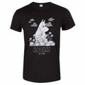 Black - Front - Moomin Unisex Adult Flowers Japanese T-Shirt
