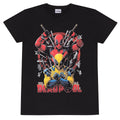 Black - Front - Deadpool & Wolverine Unisex Adult Weapons T-Shirt