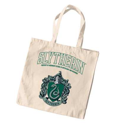 Natural - Back - Harry Potter Slytherin Tote Bag