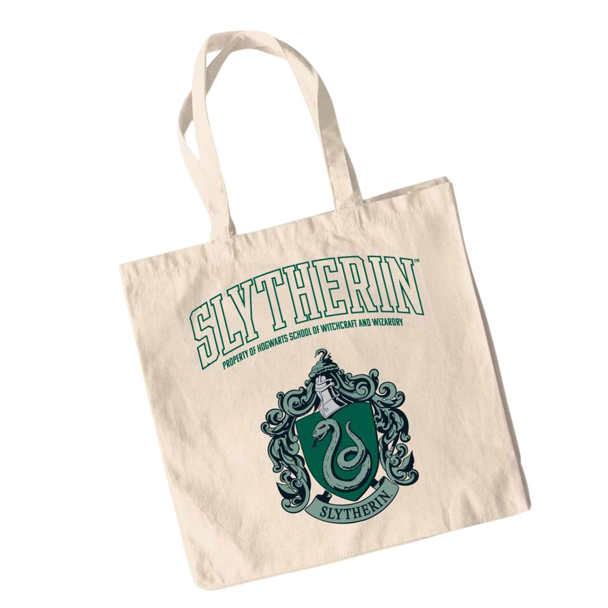 Natural - Side - Harry Potter Slytherin Tote Bag