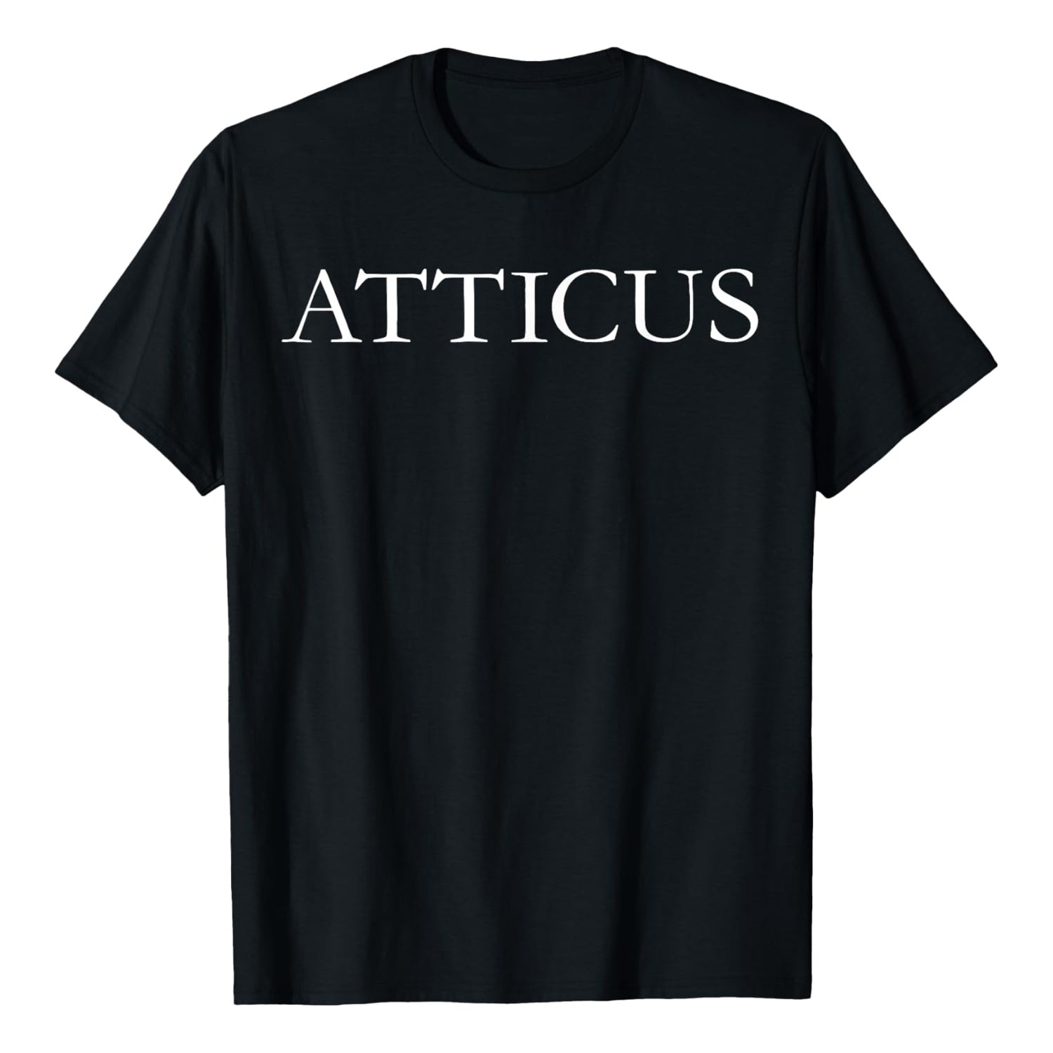 Black - Front - Atticus Unisex Adult Logo T-Shirt