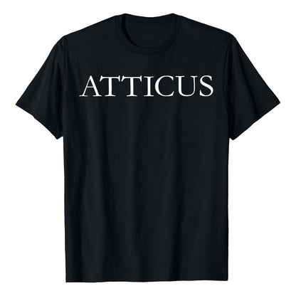 Black - Front - Atticus Unisex Adult Logo T-Shirt