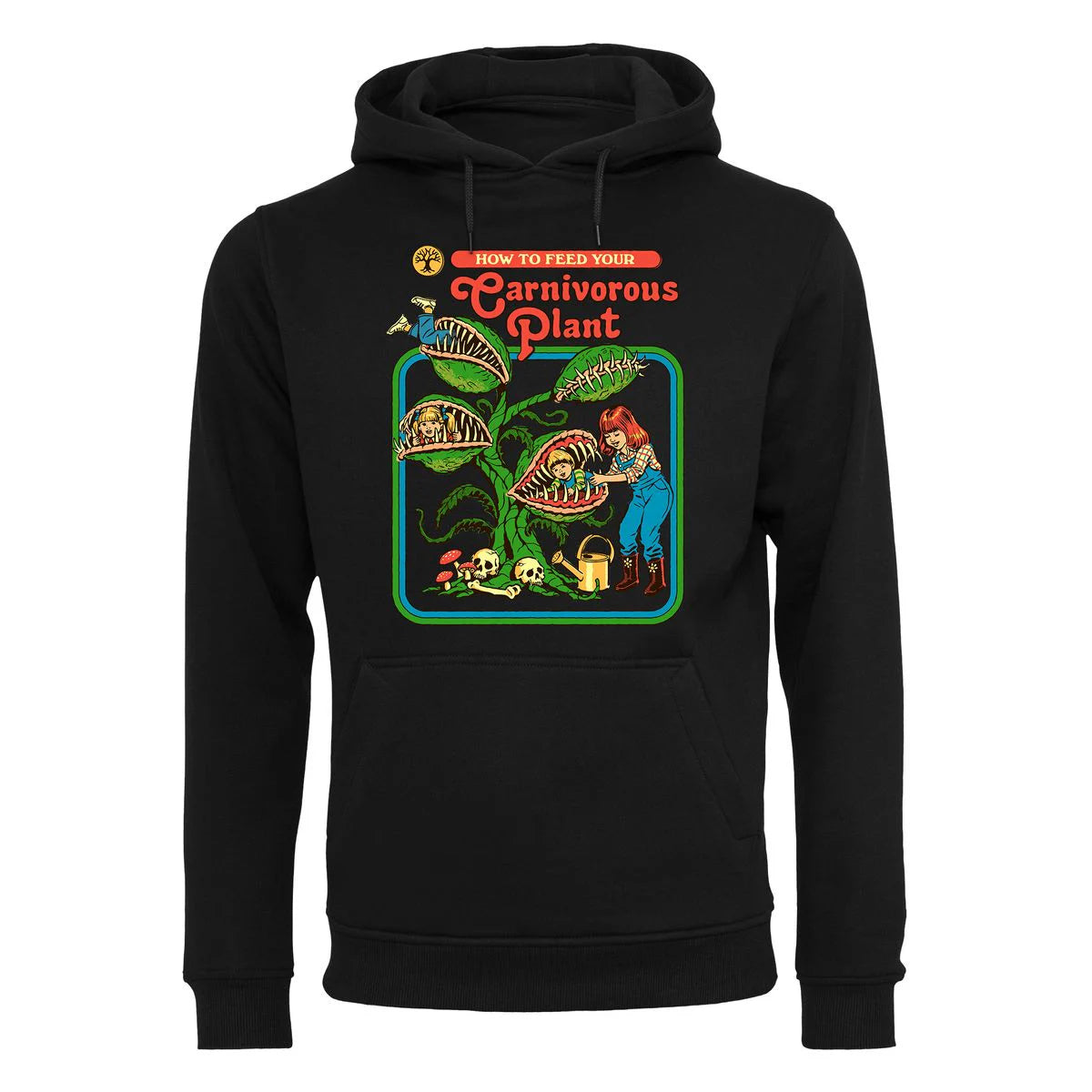 Black - Front - Steven Rhodes Unisex Adult Carnivorous Plant Hoodie