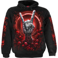 Black - Front - Spiral Direct Unisex Adult Tomb Of Rock Hoodie