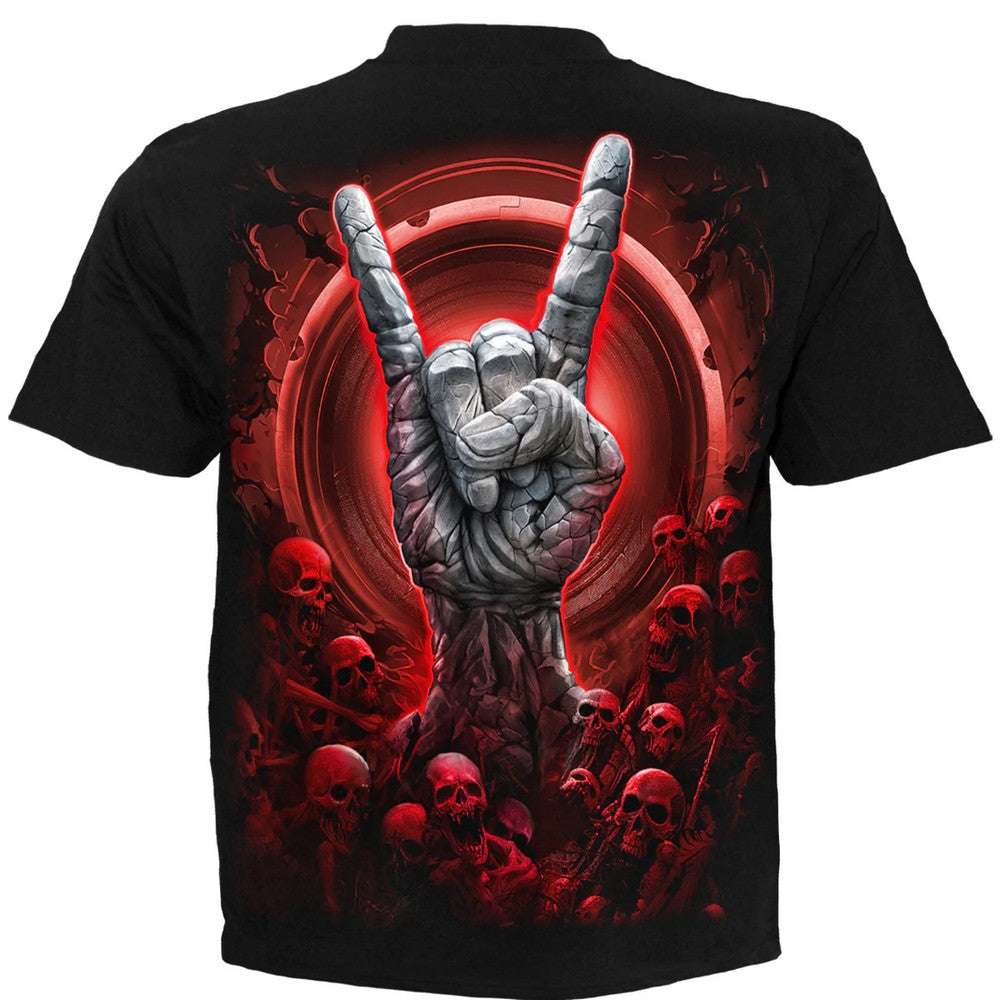 Black - Back - Spiral Direct Unisex Adult Tomb Of Rock T-Shirt