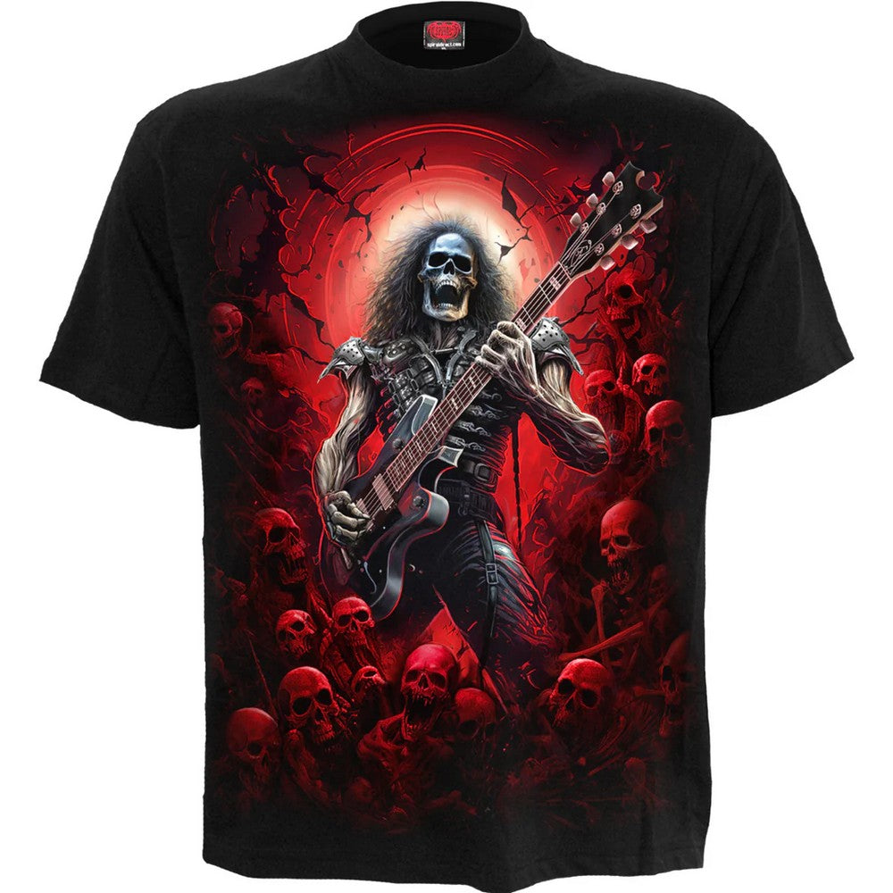 Black - Front - Spiral Direct Unisex Adult Tomb Of Rock T-Shirt