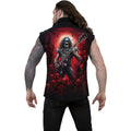 Black - Side - Spiral Direct Unisex Adult Tomb Of Rock Stone Wash Sleeveless Shirt