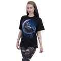 Black - Back - Spiral Direct Womens-Ladies Velvet Moon T-Shirt