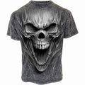 Black - Front - Spiral Direct Unisex Adult Beast Within Acid Wash T-Shirt