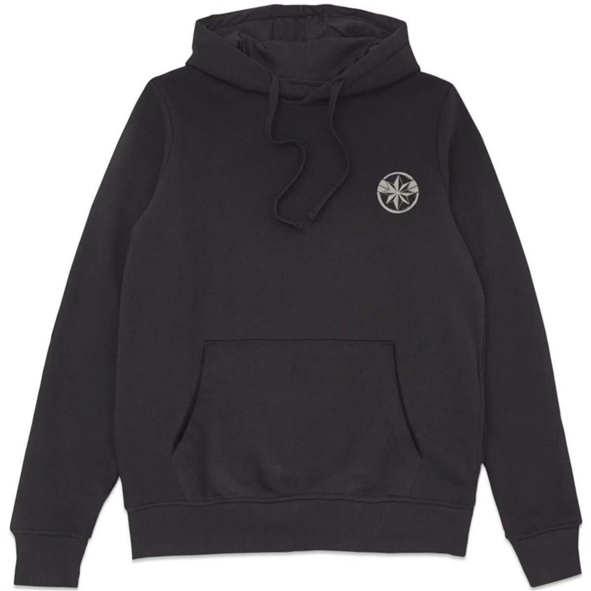 Black - Front - Captain Marvel Unisex Adult Linocut Hoodie