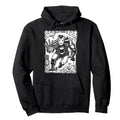 Black - Front - Iron Man Unisex Adult Linocut Hoodie