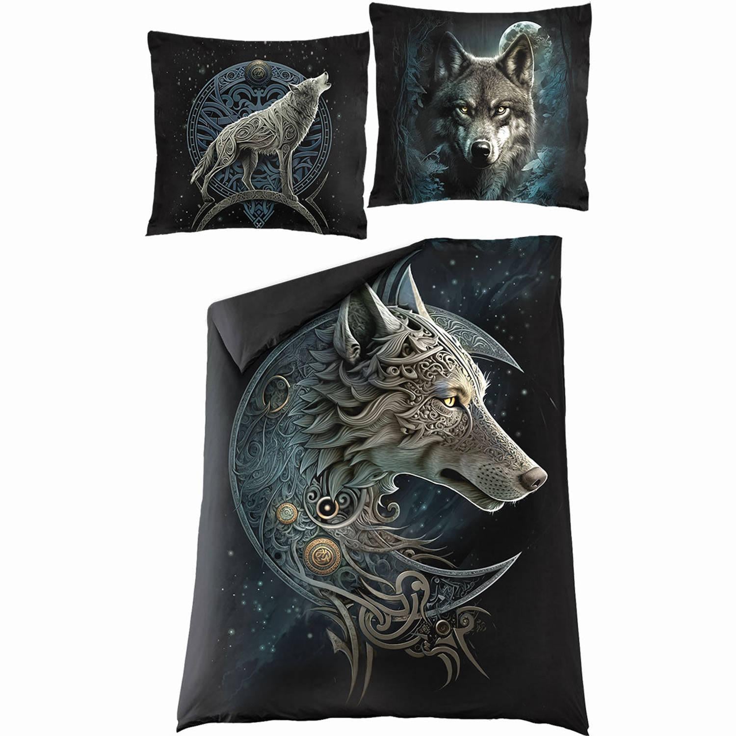 Black - Back - Spiral Direct Forest Guardians Duvet Cover Set