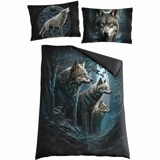 Black - Front - Spiral Direct Forest Guardians Duvet Cover Set
