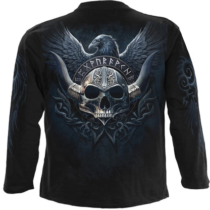 Black - Back - Spiral Direct Unisex Adult Odin´s Warrior Long-Sleeved T-Shirt