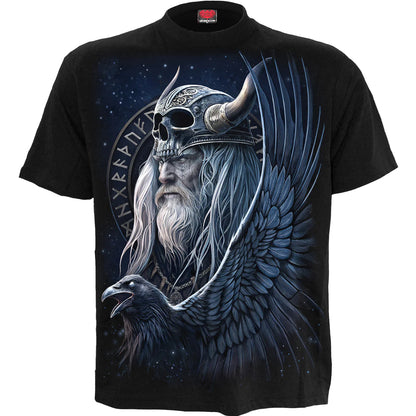 Black - Front - Spiral Direct Unisex Adult Odin´s Warrior T-Shirt