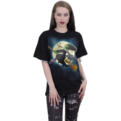 Black - Back - The Simpsons Unisex Adult Marge Witch T-Shirt