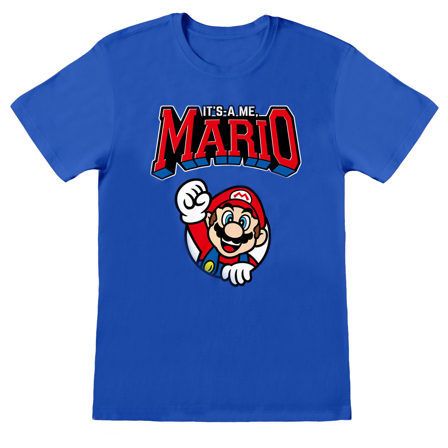 Blue-Red - Front - Super Mario Unisex Adult Mario T-Shirt