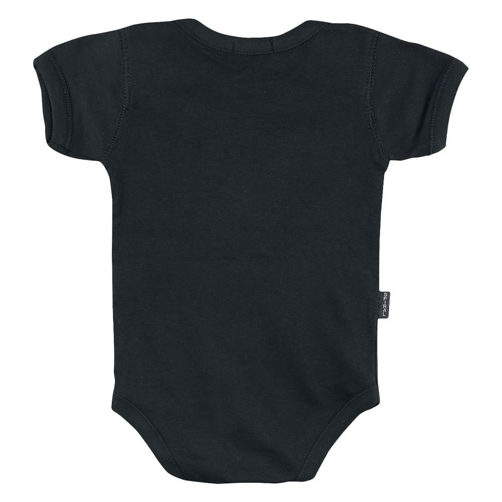 Black - Back - Spiral Direct Baby Biker Sleepsuit