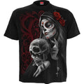 Black - Front - Spiral Unisex Adult Love Is Dead T-Shirt