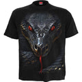 Black - Front - Spiral Unisex Adult Basilisk T-Shirt