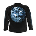 Black - Back - Spiral Unisex Adult Wolf Guardian Long-Sleeved T-Shirt