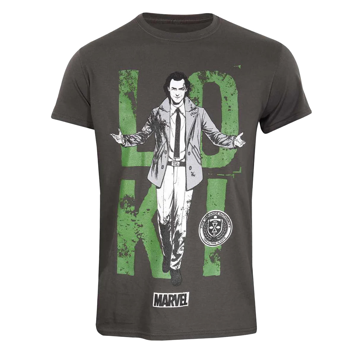 Black - Front - Loki Unisex Adult Suited T-Shirt