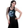Black - Back - Spiral Womens-Ladies Wolf Guardian Sleeveless Top