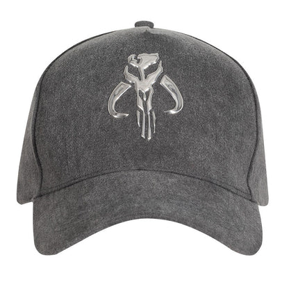 Black-Silver - Front - Star Wars The Mandalorian Crest Cap