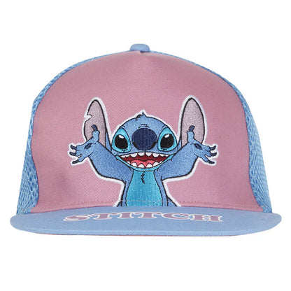 Blue-Pink - Front - Lilo & Stitch 5 Panel Trucker Cap