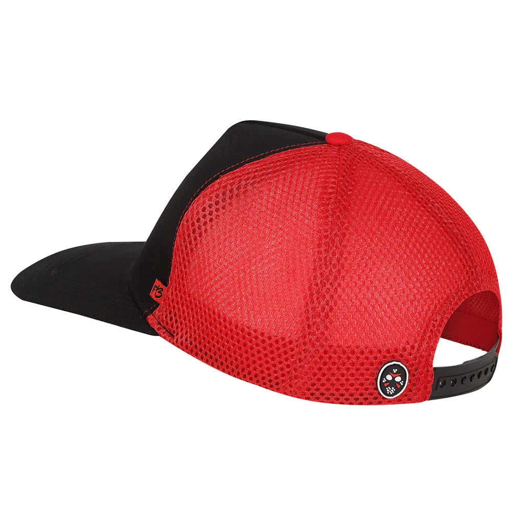 Red-Black - Back - Friday The 13th Unisex Adult Jason Voorhees Mask Cap
