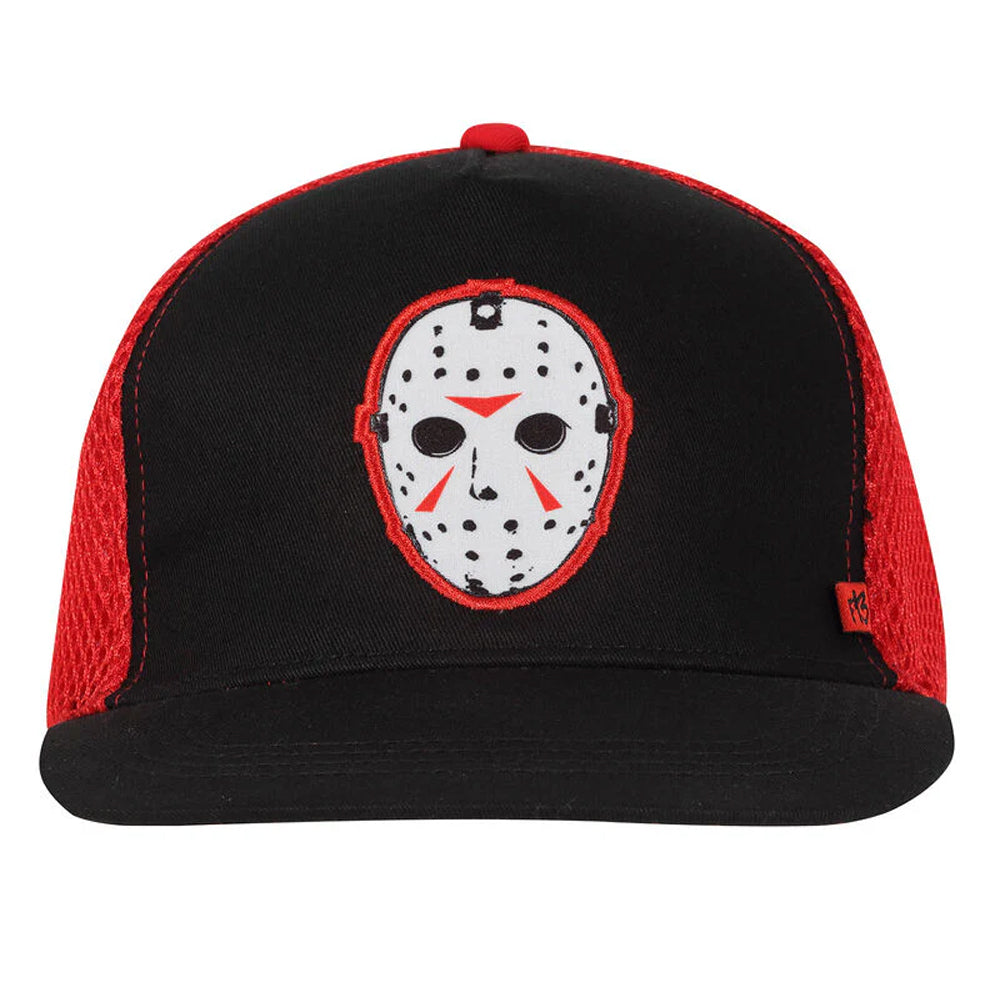 Red-Black - Front - Friday The 13th Unisex Adult Jason Voorhees Mask Cap