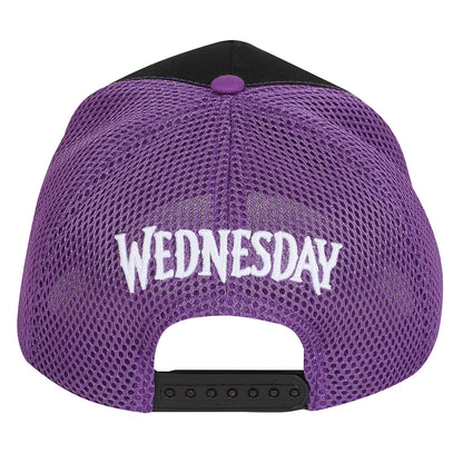 Purple-Black - Back - Wednesday Nevermore Logo Baseball Cap