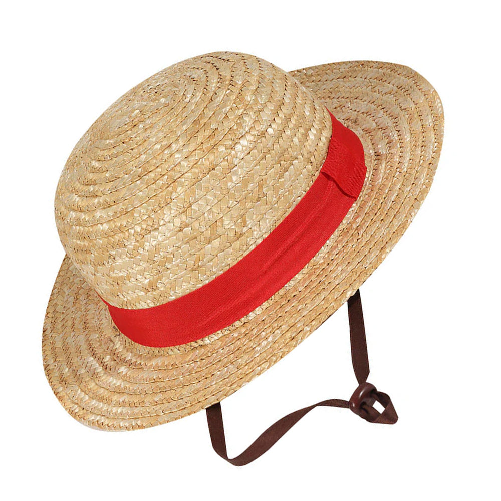 Natural - Back - One Piece Straw Hat