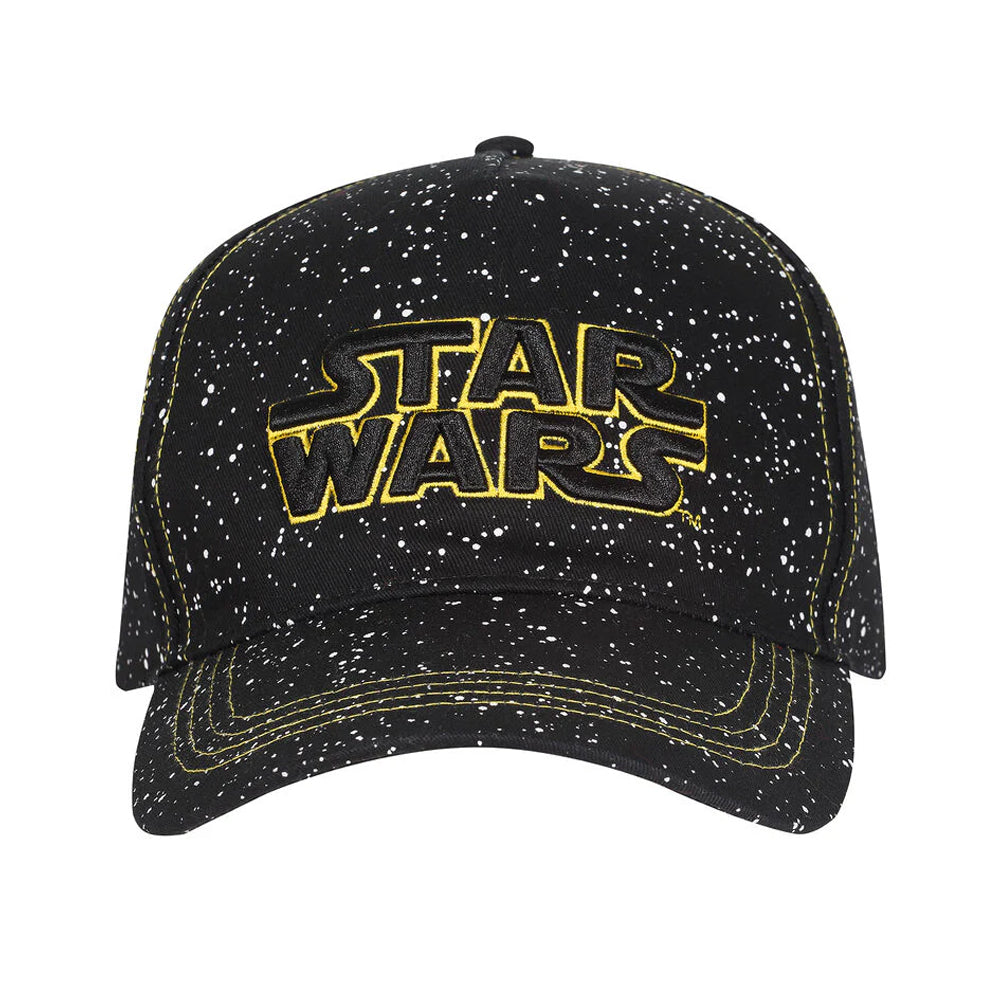 Black - Front - Star Wars Space Logo Baseball Cap