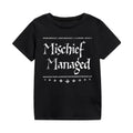 Black - Front - Harry Potter Childrens-Kids Solemnly Swear Back Print T-Shirt