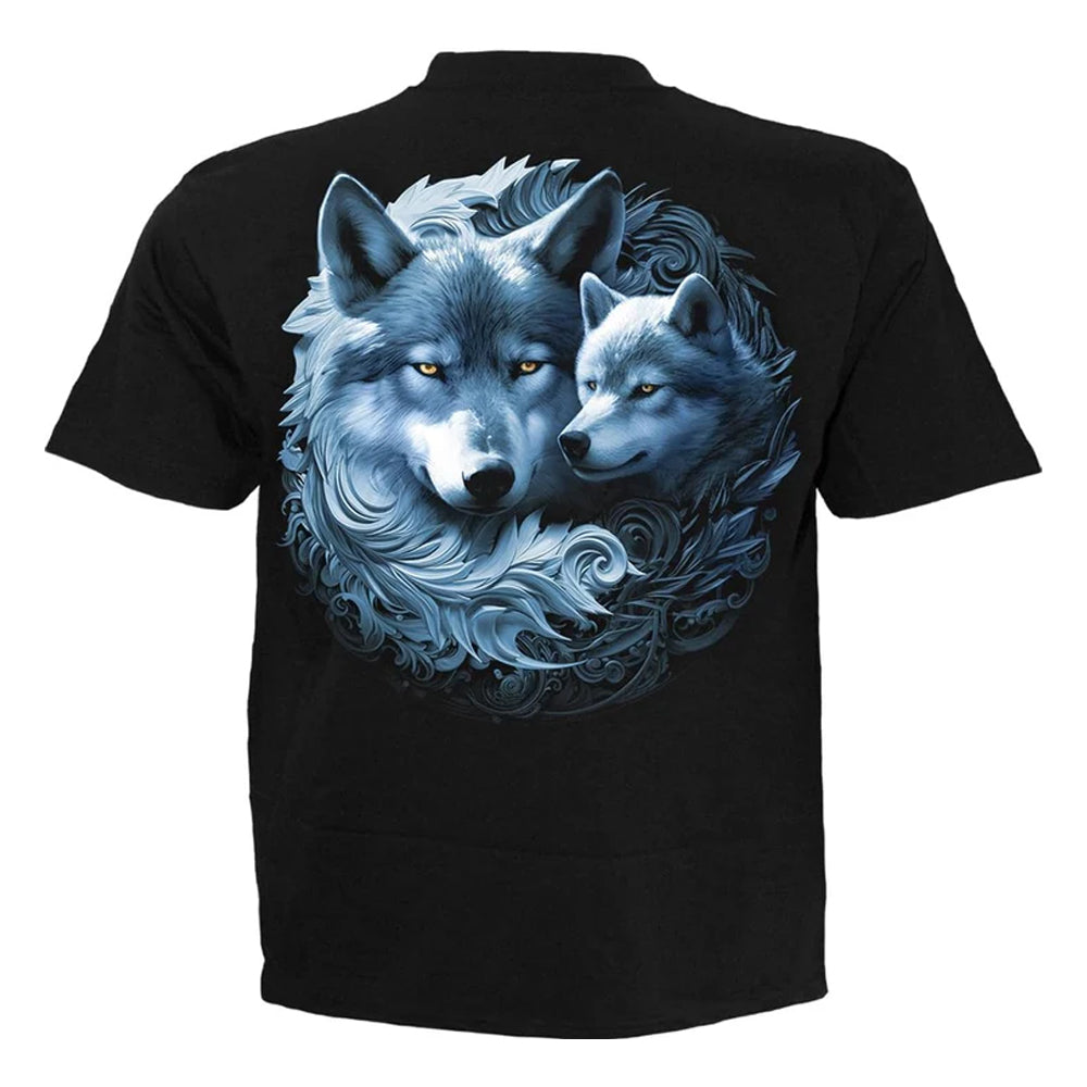 Black - Back - Spiral Direct Unisex Adult Wolf Guardian T-Shirt