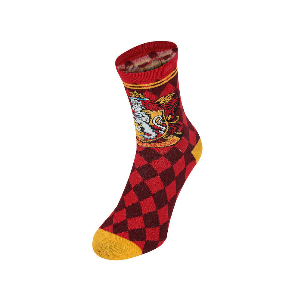Red-Yellow - Back - Harry Potter Unisex Adult Gryffindor House Socks