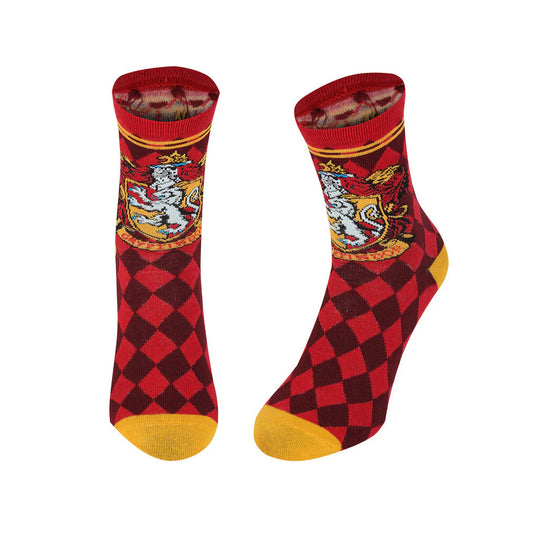 Red-Yellow - Front - Harry Potter Unisex Adult Gryffindor House Socks