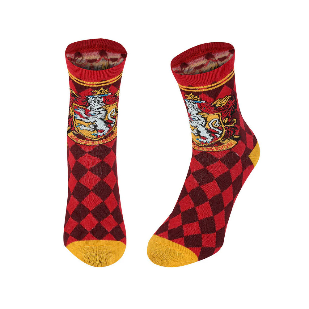 Red-Yellow - Front - Harry Potter Unisex Adult Gryffindor House Socks