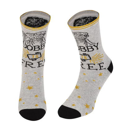 Grey - Front - Harry Potter Unisex Adult Dobby Is Free Socks