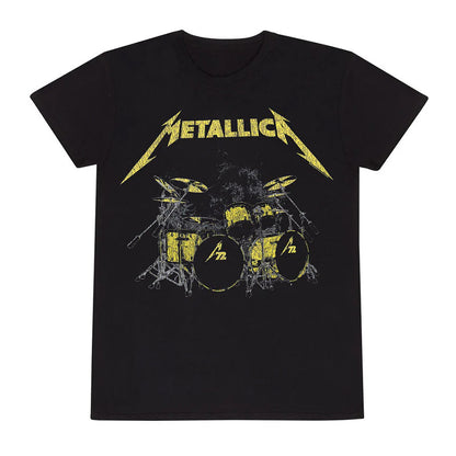 Black - Front - Metallica Unisex Adult Lars M72 Kit T-Shirt