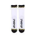 White-Black-Yellow - Side - ACDC Unisex Adult Power Up Socks (Pack of 2)