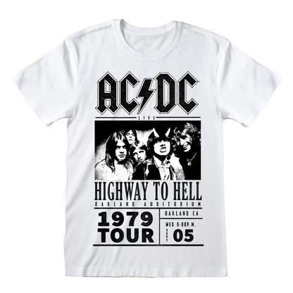 White - Front - AC-DC Unisex Adult Highway To Hell 1979 Tour T-Shirt