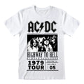 White - Front - AC-DC Unisex Adult Highway To Hell 1979 Tour T-Shirt